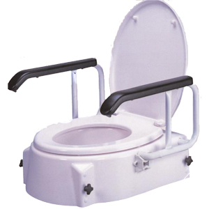 Raised Toilet Seat with Arms